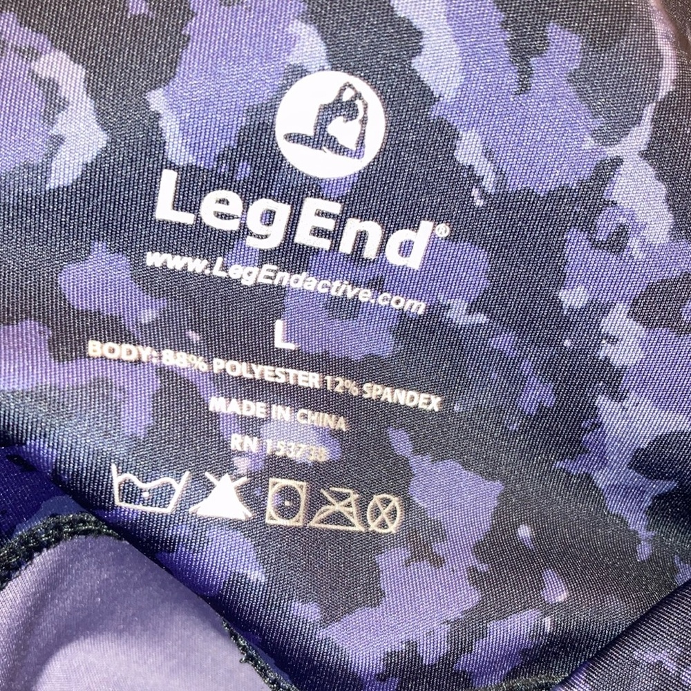 Leg End Patterned Pants L - Picture 4 of 4